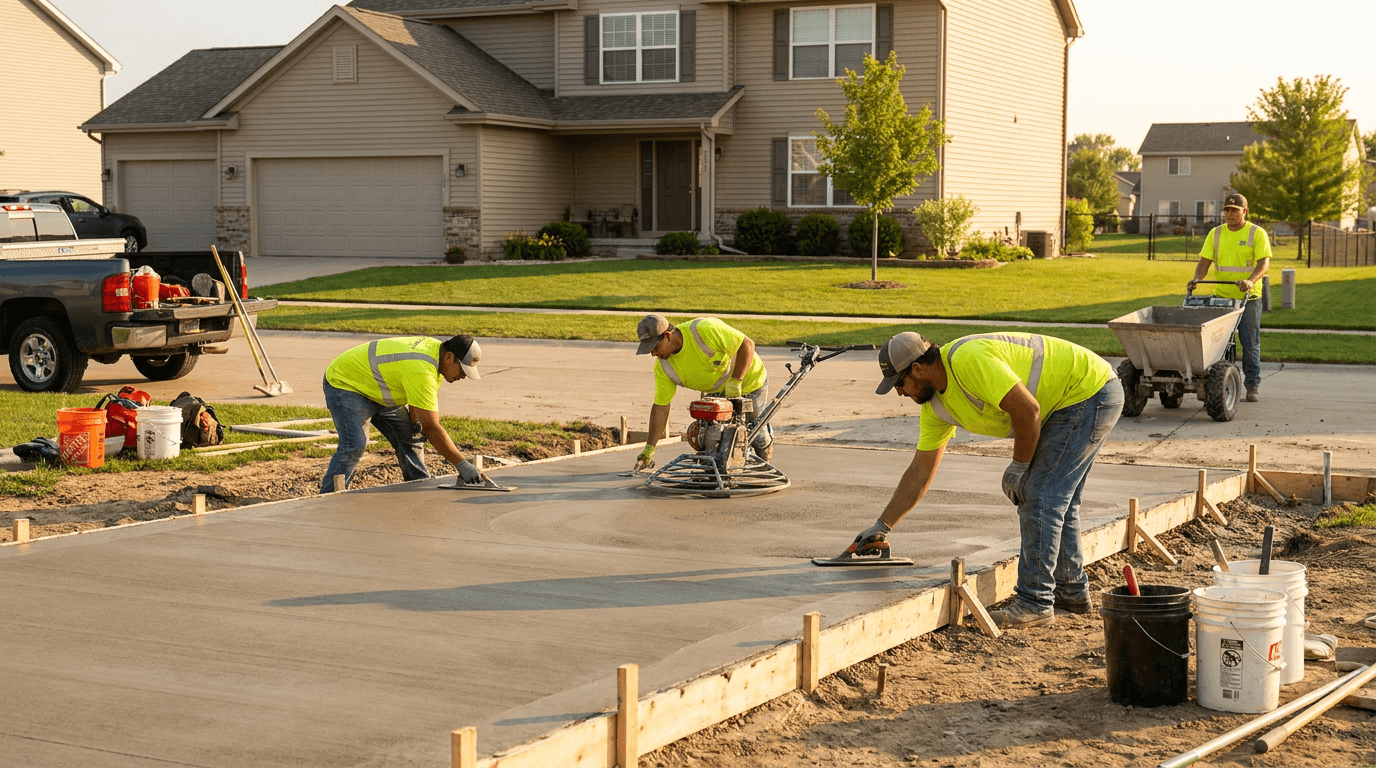 Concrete contractor using QuoteAnvil in the field