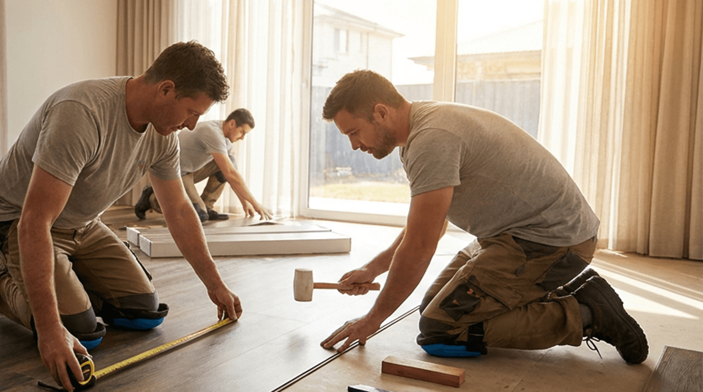 Flooring contractor using QuoteAnvil in the field