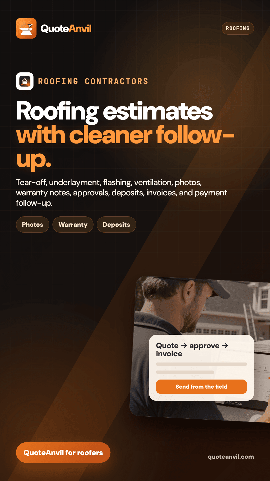 QuoteAnvil story preview for roofing contractors