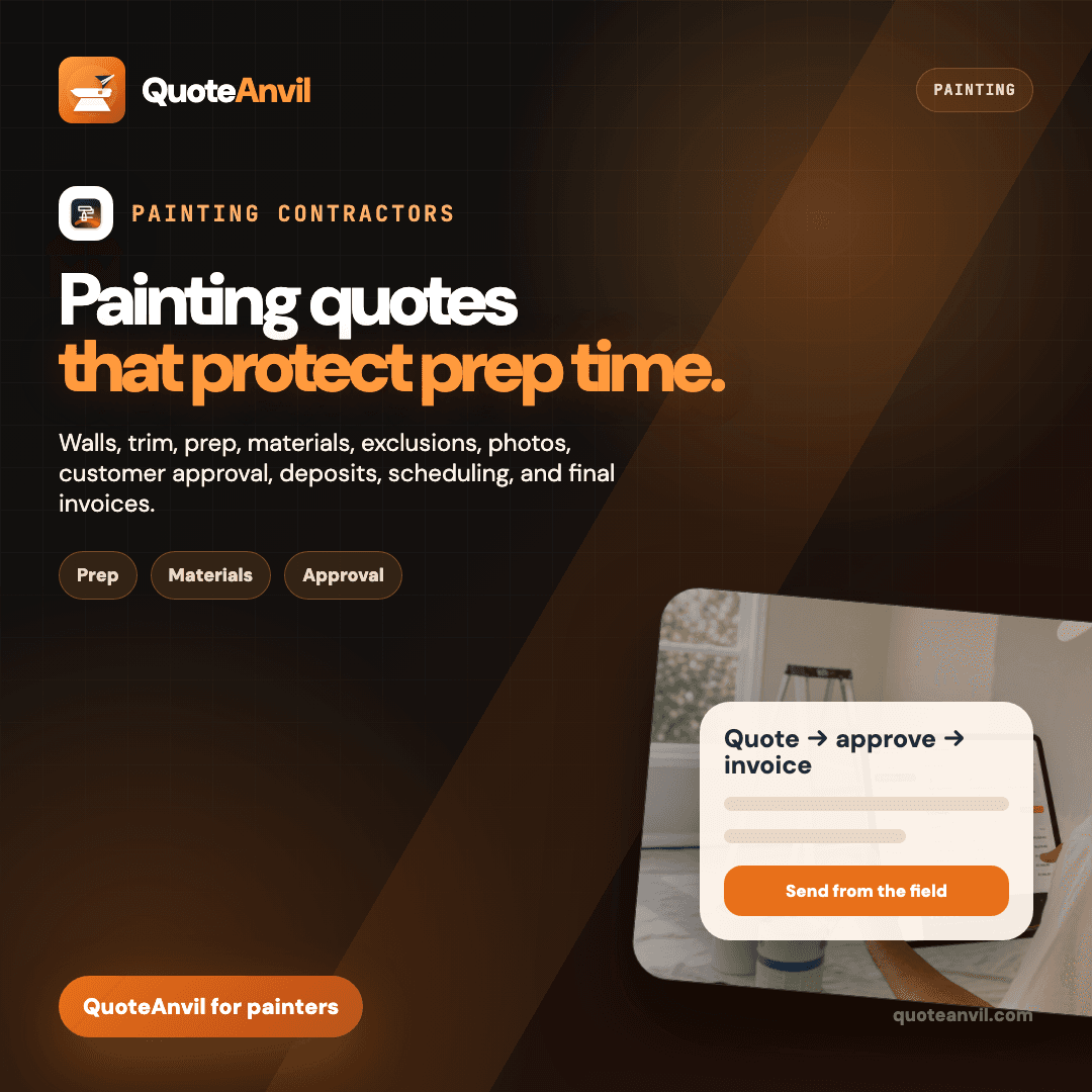 QuoteAnvil social preview for painting estimate workflow